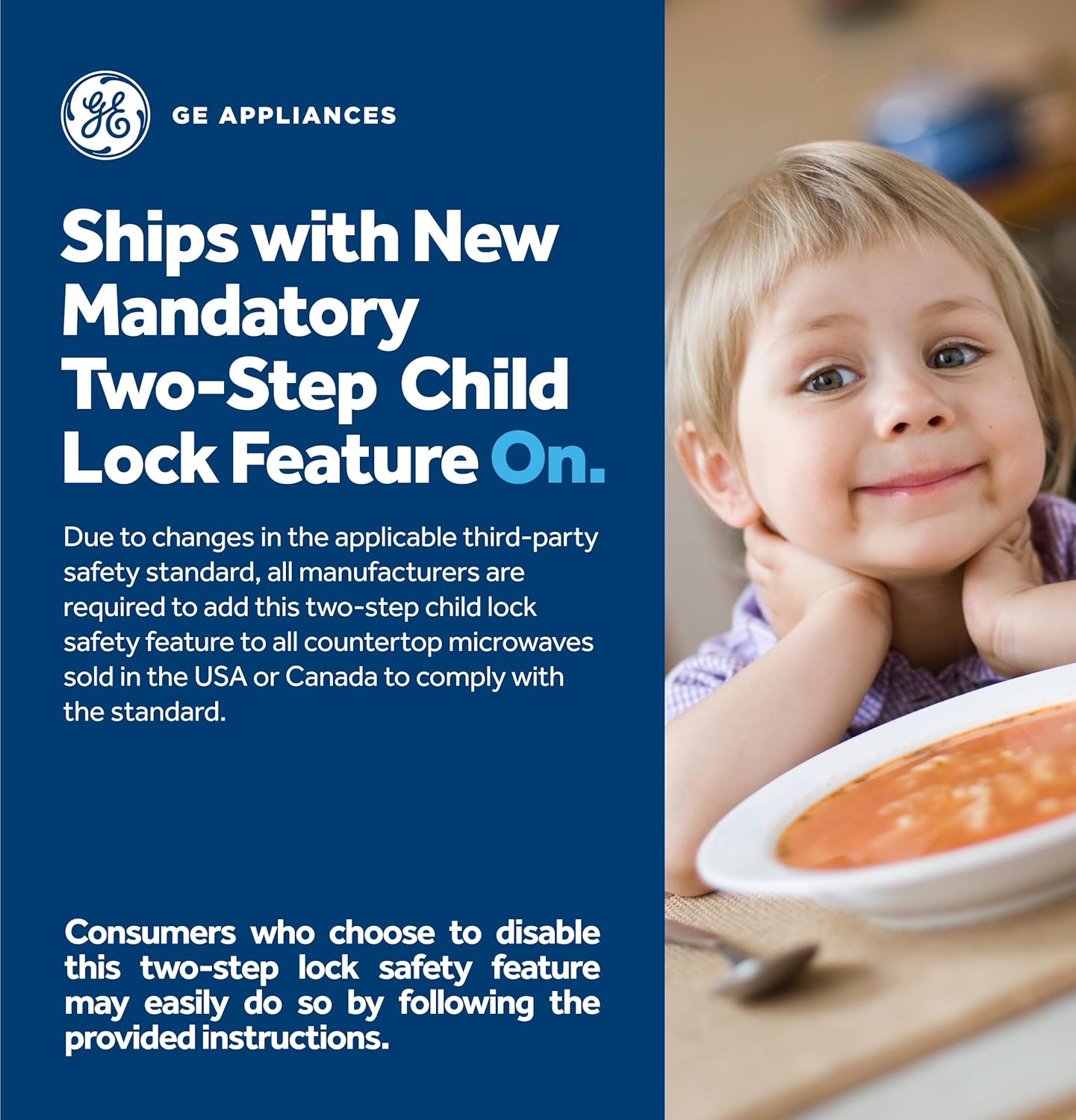 GE GCST09N1WSS Microwave Oven, 900-watt 7 Auto Cooking Settings, Kitchen Essentials for The Countertop, Dorm Room or Apartment, Child-Lock Technology 0.9 Cu. Ft, Stainless Steel - Image 2