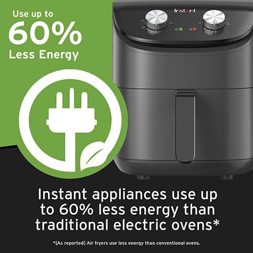 Instant Pot Essentials 4QT Air Fryer with EvenCrisp Technology that Crisps and Reheats, Easily Adjust Time & Temperature For Quick Meals, 100+ In-App Recipes, from the Makers of Instant Pot, Black - Image 7