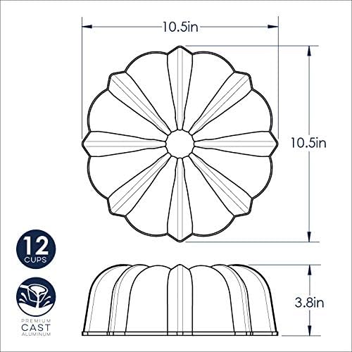 Nordic Ware Pro Cast Original Bundt Pan, 12 Cup, Grey - Image 5